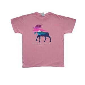 Estes Park‎ Colorado Graphic T-Shirt - Pink Moose Design
